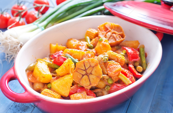 Stock photo: baked meat with vegetables