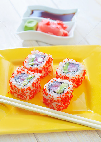 Sushi vis ei diner plaat japans Stockfoto © tycoon