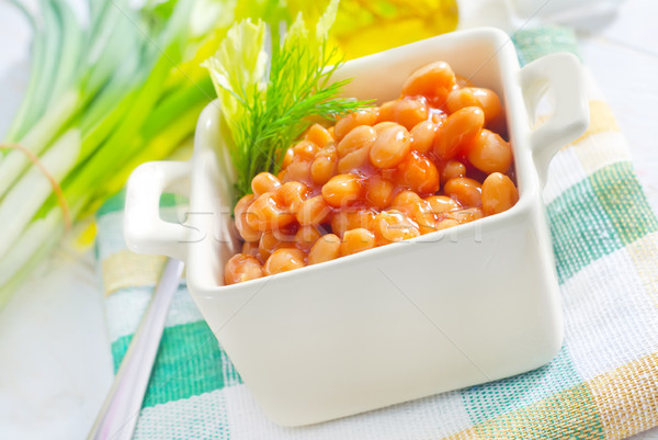 white bean with tomato sauce Stock photo © tycoon