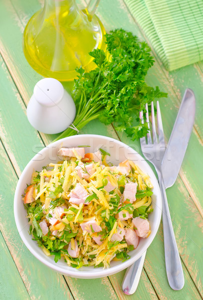 Ensalada pollo queso alimentos girasol cena Foto stock © tycoon