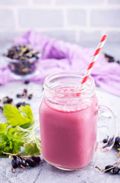 Stock fotó: Smoothie · joghurt · ribiszke · stock · fotó · háttér