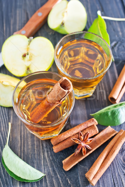 Appel cider kaneel glas natuur vruchten Stockfoto © tycoon