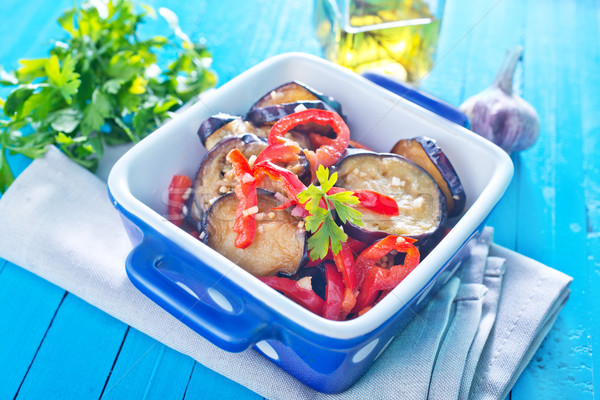 Patlıcan biber yeme domates pişirme Stok fotoğraf © tycoon