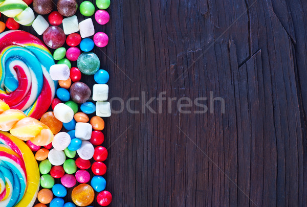 Süß Farbe candy Holz Textur Obst Stock foto © tycoon