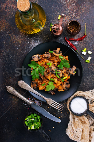 Fried mushrooms and cabbage Stock photo © tycoon