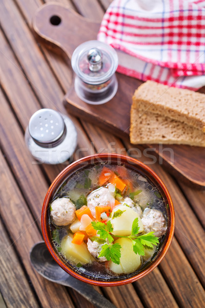 Friss leves étel étterem zöld labda Stock fotó © tycoon