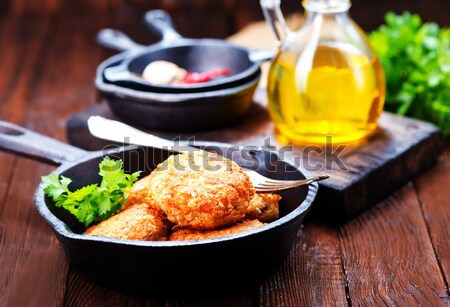 vegetables with cutlets Stock photo © tycoon