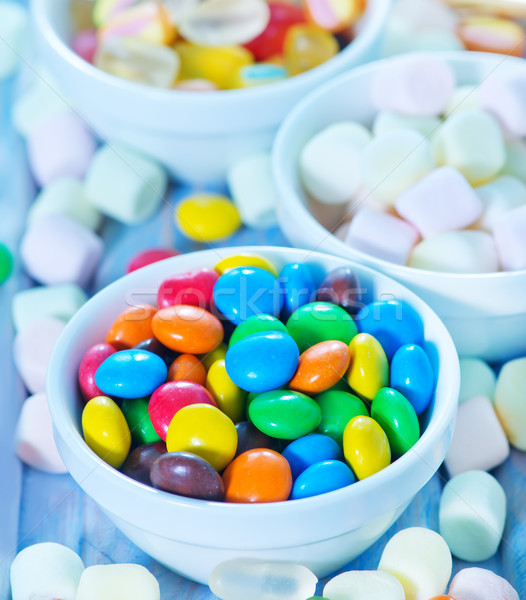 Colore candy ciotola tavola legno vetro Foto d'archivio © tycoon