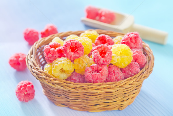 Framboise alimentaire groupe manger blanche dessert [[stock_photo]] © tycoon