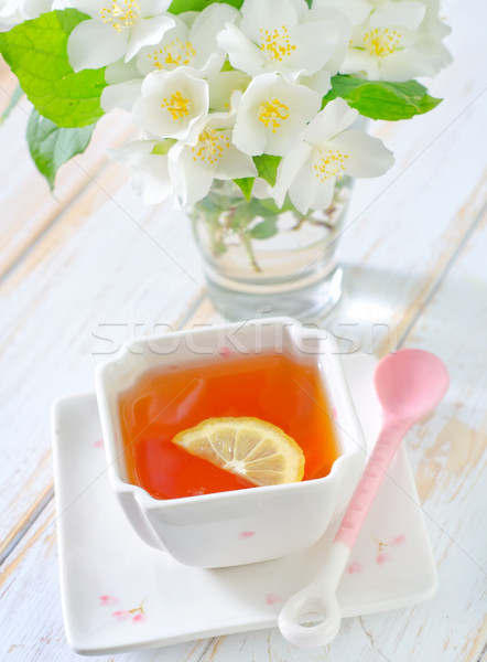 jasmin tea with lemon Stock photo © tycoon