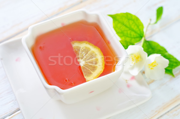 çay yasemin limon su mutfak içmek Stok fotoğraf © tycoon