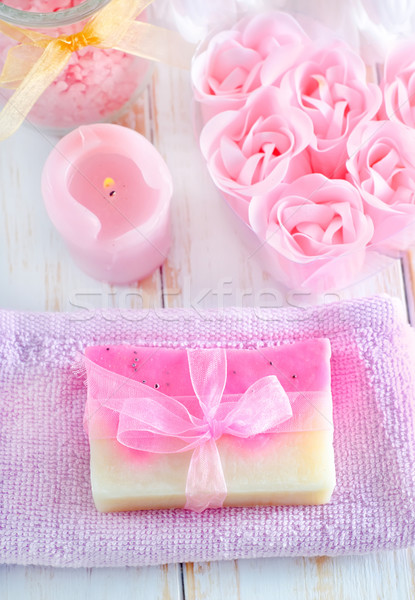 Handgemaakt zeep natuur home gezondheid schoonheid Stockfoto © tycoon