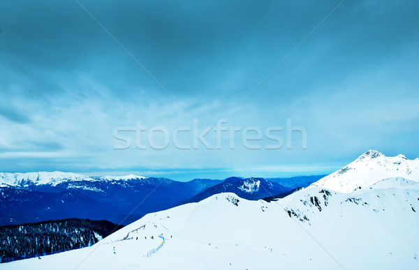 Montanas Rusia blanco nieve ruso paisaje Foto stock © tycoon