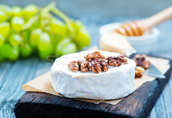 Camembert miel bordo stock foto azul Foto stock © tycoon