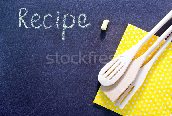 black board for recipe Stock photo © tycoon