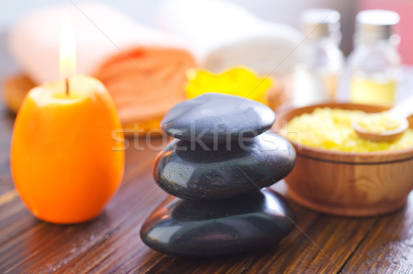 Spa lichaam olie badkamer bad cosmetische Stockfoto © tycoon