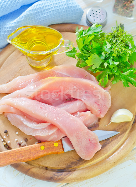 Stockfoto: Kip · filet · voedsel · licht · keuken · vogel