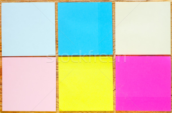 Colore nota carta legno spazio blu Foto d'archivio © tycoon