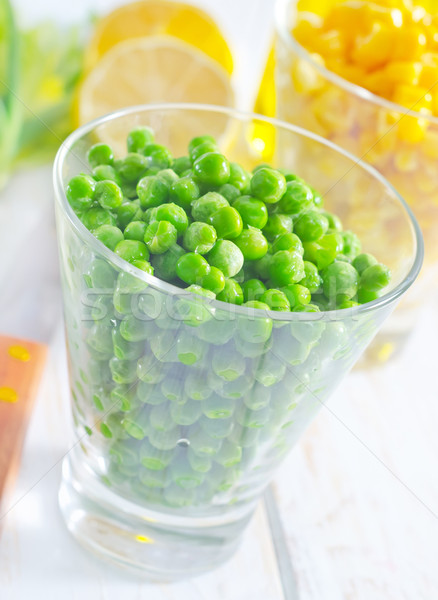 Foto stock: Verde · chícharos · flor · alimentos · nino · hoja