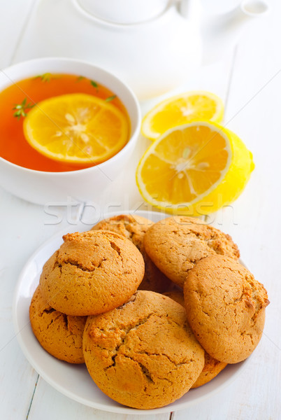 Sweet cookies with fresh tea Stock photo © tycoon