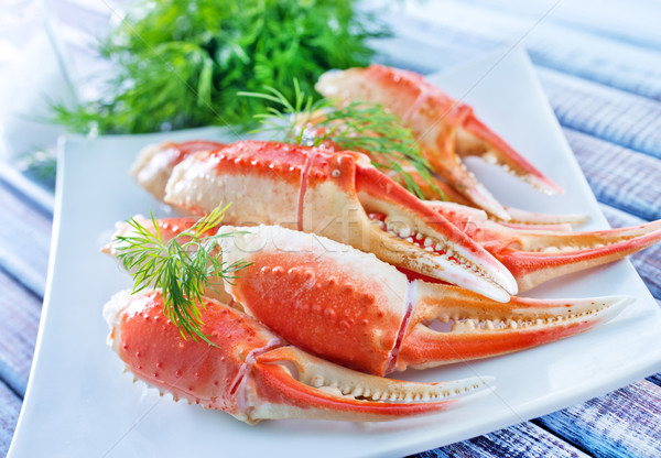 Crab alimente portocaliu coajă mânca Imagine de stoc © tycoon