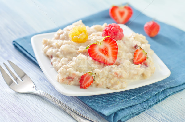 oat flakes with strawberry Stock photo © tycoon