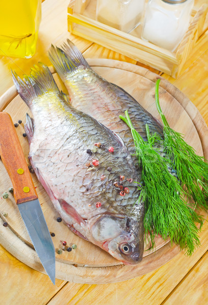 Frischen Karpfen Wasser Fisch Gesundheit grünen Stock foto © tycoon