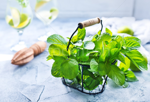 Ingrédients mojito table stock photo cocktail [[stock_photo]] © tycoon