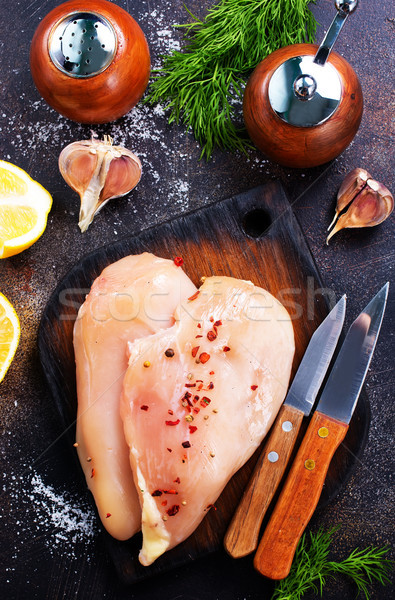 raw chicken fillets Stock photo © tycoon
