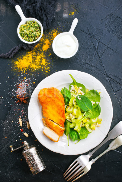 chicken breast with salad Stock photo © tycoon