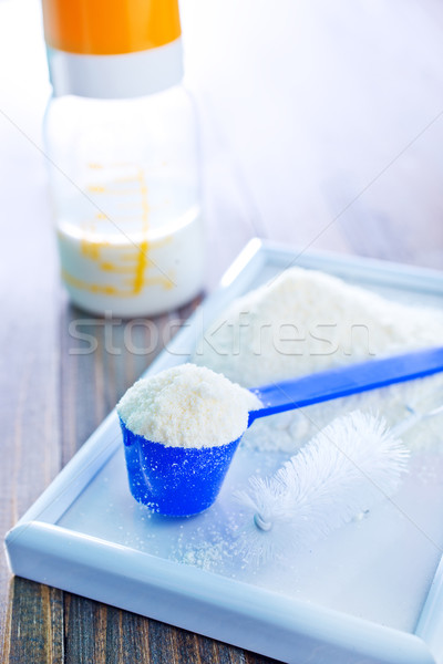 Alimentos para bebês comida criança saúde leite jantar Foto stock © tycoon