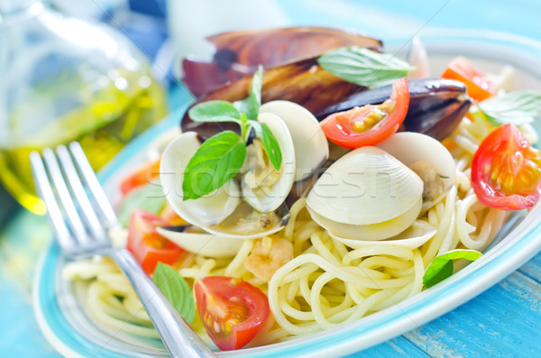 pasta with seafood Stock photo © tycoon