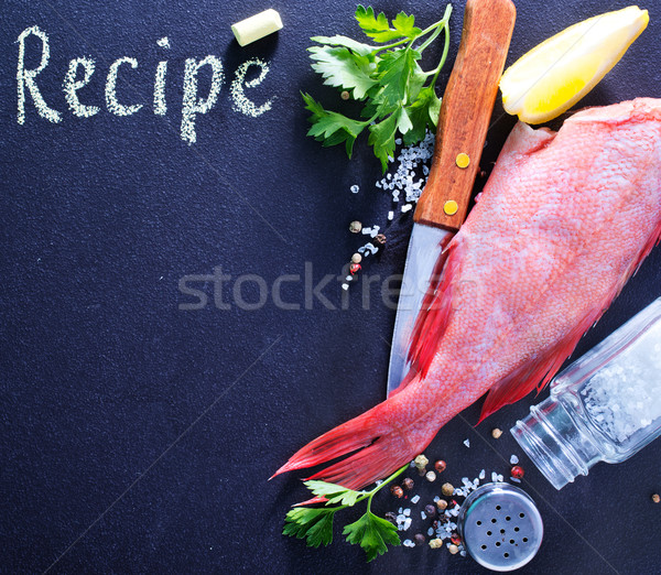 Océan sel épices brut poissons Photo stock © tycoon
