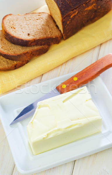 Vaj kenyér vásárlás búza tányér reggeli Stock fotó © tycoon