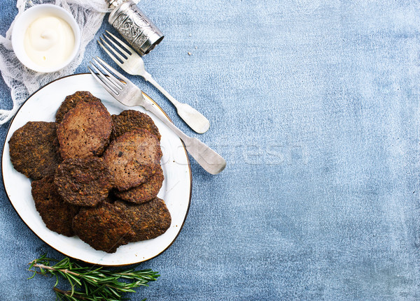 Foie plaque frit stock photo [[stock_photo]] © tycoon