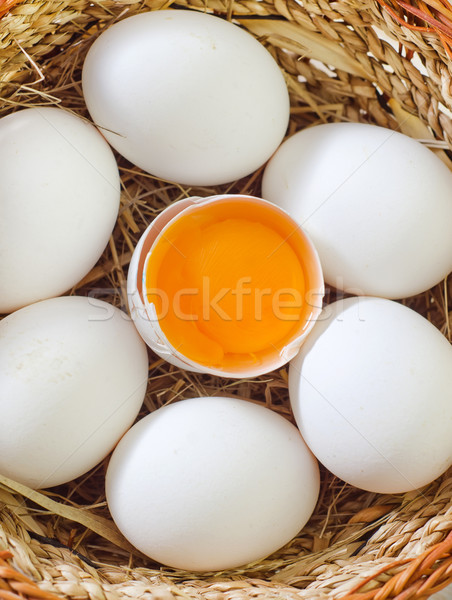 raw eggs Stock photo © tycoon