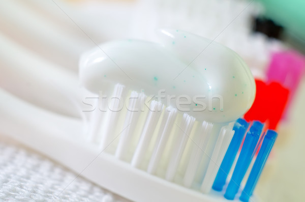 Fogkefe orvosi háttér keret gyógyszer szín Stock fotó © tycoon