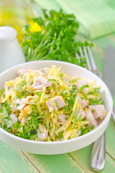 salad with chicken and cheese Stock photo © tycoon