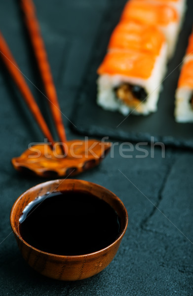 Sushi fresche pesce bordo alimentare rosso Foto d'archivio © tycoon