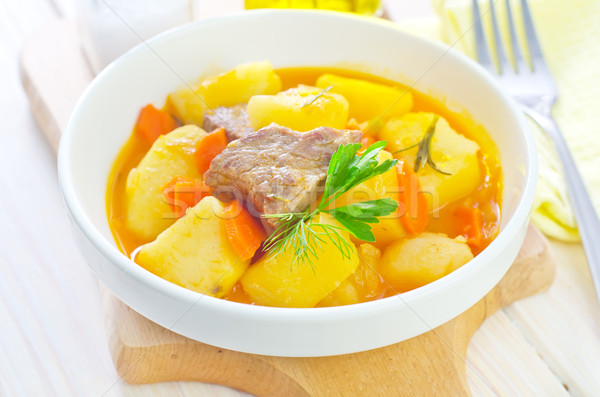 potato with sauce and meat Stock photo © tycoon