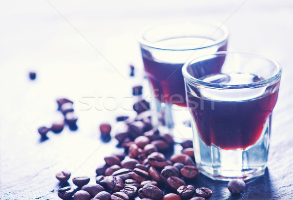 Café faible verres table alimentaire [[stock_photo]] © tycoon