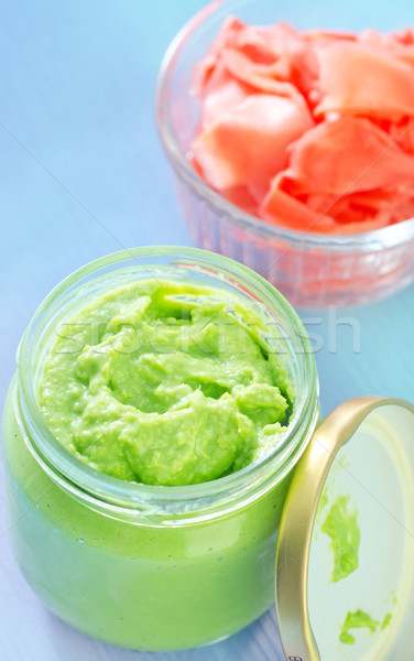 Foto stock: Wasabi · jengibre · alimentos · restaurante · verde · cena