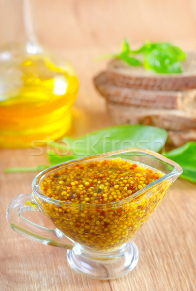 Mostaza alimentos caliente contenedor semillas especias Foto stock © tycoon