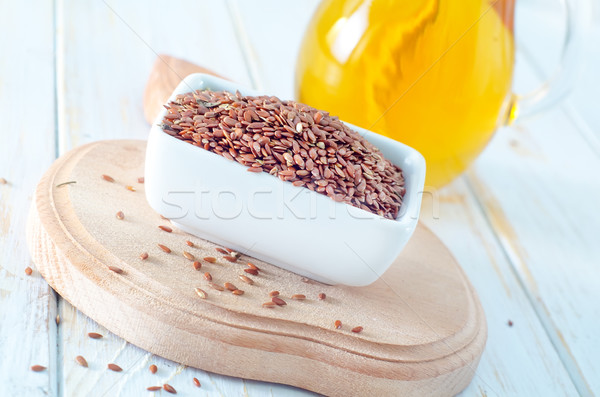 flax seed and oil Stock photo © tycoon