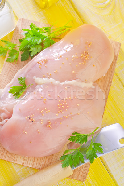 Tyúk háttér konyha hús kés paradicsom Stock fotó © tycoon