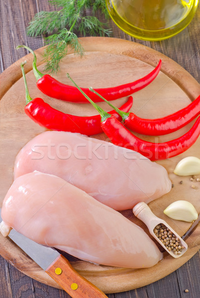 Poulet cuisine sein dîner muscle viande [[stock_photo]] © tycoon