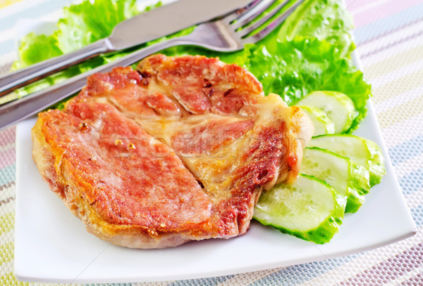 Steak dîner viande salade légumes fraîches [[stock_photo]] © tycoon