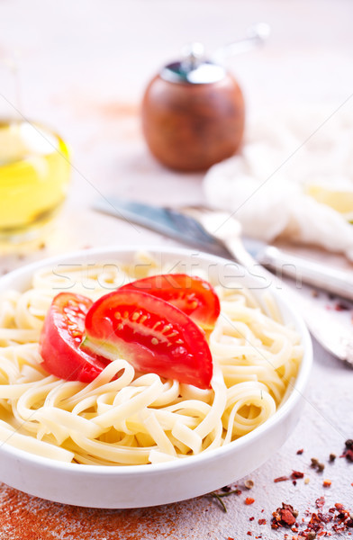 Pasta pomodoro foglia sfondo verde Foto d'archivio © tycoon