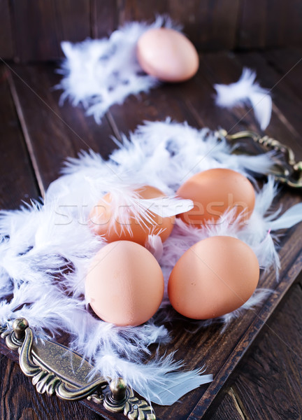 raw eggs Stock photo © tycoon