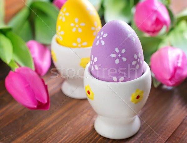 Huevos de Pascua Pascua feliz huevo fondo planta Foto stock © tycoon